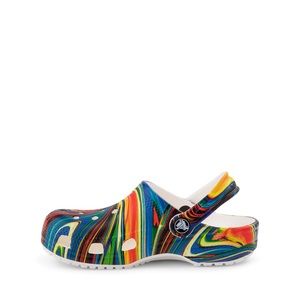 Marbled Multicolor Crocs (Kids) w/ Flamingo Jibbitz!!